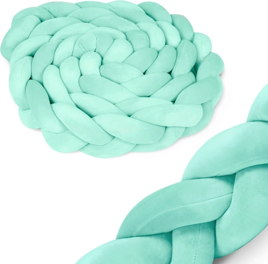 Paracolpi intrecciato per lettino 3 m – menta