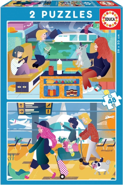 EDUCA Puzzle Viaggio 2x48 pezzi