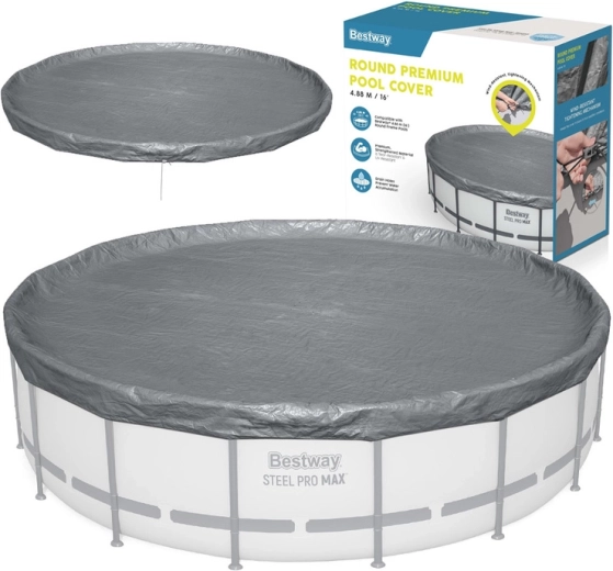 Telo di copertura premium Bestway per piscina rotonda 4,88 m