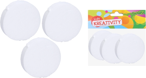 Ruota decorativa in polistirolo 10x2,5 cm, set di 3 pezzi