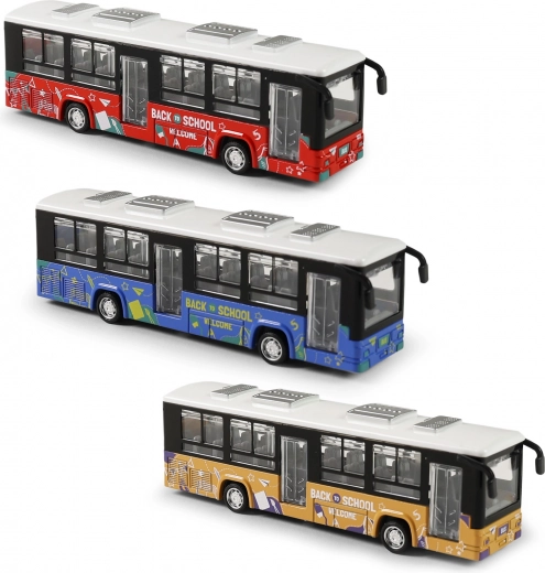 Autobus in metallo con porte apribili