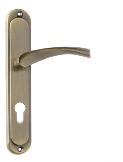 Maniglia per porte ATENA con cilindro 72, patinata