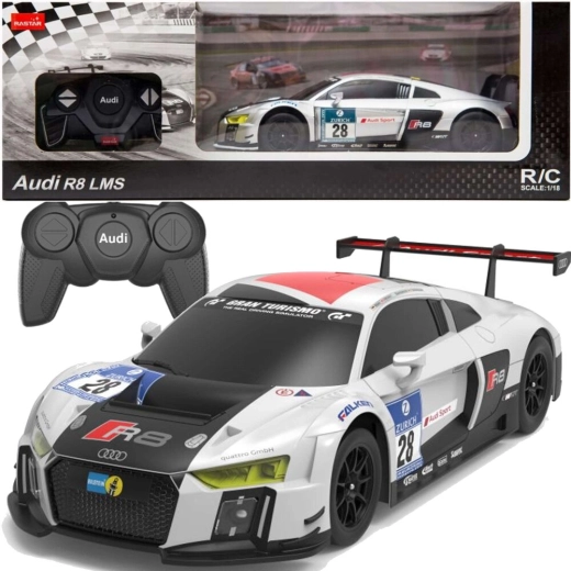 Auto RC 1:24 sportivo AUDI R8 LMS – bianco