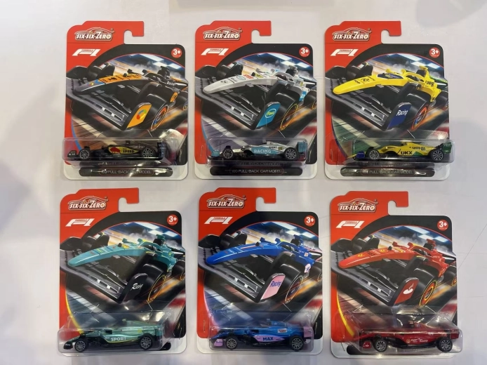 Modello metallico di auto di Formula 1 in scala 1:60 con meccanismo a retrocarica - 1 pezzo