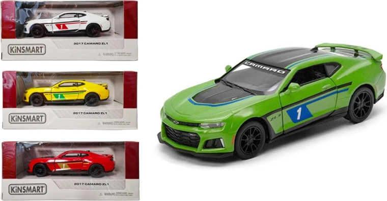 Kinsmart Chevrolet Camaro ZL1 – modellino auto in metallo con meccanismo Pull Back