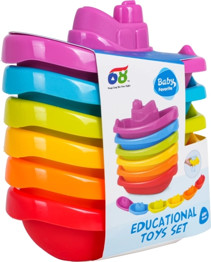 Set di barchette colorate da bagno - 6 pezzi