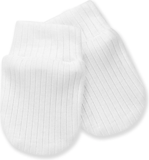 Pinokio guantini per bambini Lovely Day, a coste, bianco