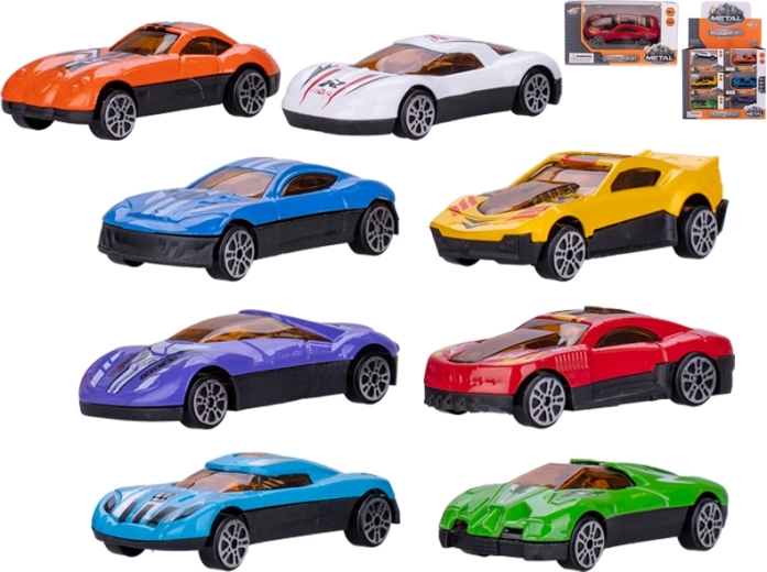 Macchinina da corsa in metallo 7 cm con ruote libere