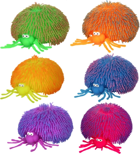 Riccio antistress da schiacciare a forma di ragno 20 cm – vari modelli