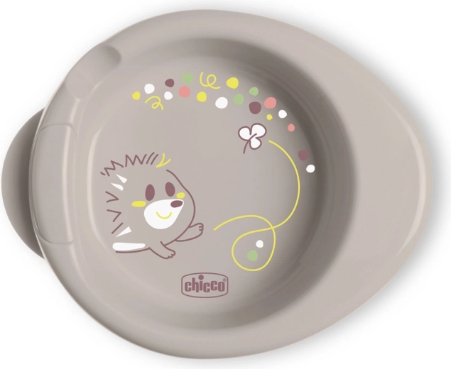 Chicco piatto termico antiscivolo Warmy che mantiene il cibo caldo grigio 6m+