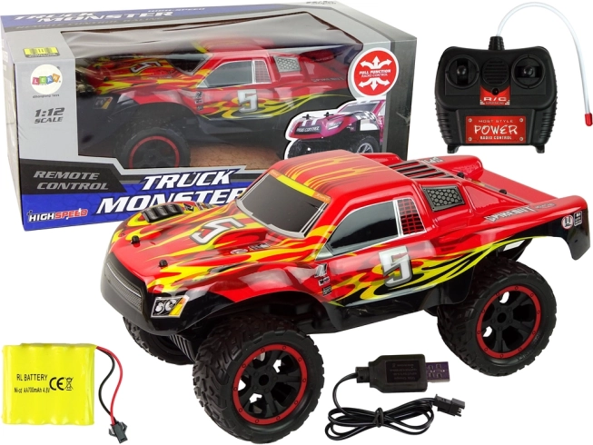 Auto da corsa fuoristrada telecomandato 1:12 rosso
