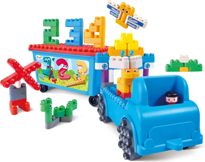 Set di costruzioni PolyM carro attrezzi con numeri