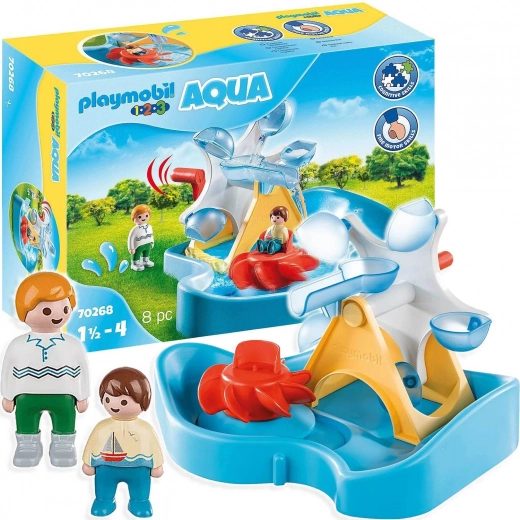 playmobil aqua mulino ad acqua con giostra set di costruzione