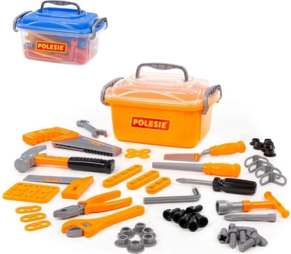 Set di attrezzi per bambini 58 pezzi POLESIE in box portaoggetti