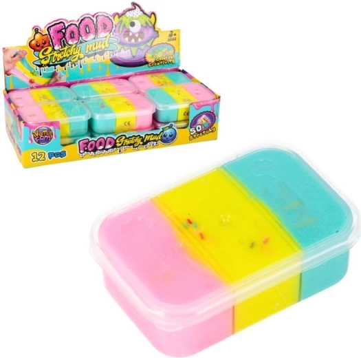 Slime modellabile tricolore in una pratica scatolina