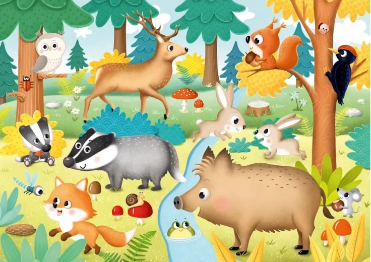 Puzzle animali del bosco XL 15 pezzi DINO