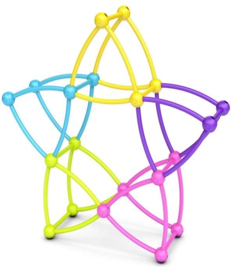 Costruzioni 3D creative con pezzi in colori pastello