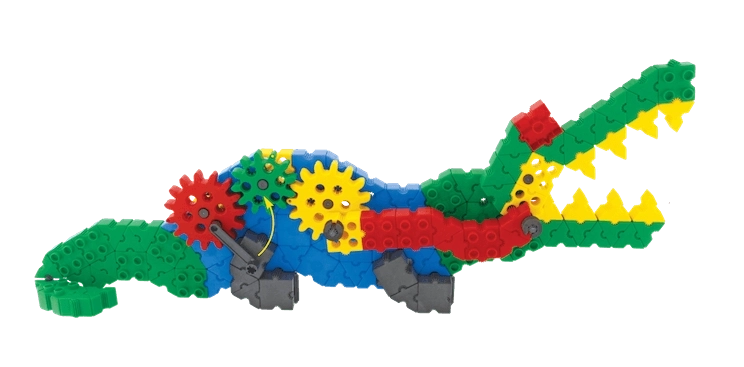 Modelli mobili di squalo e coccodrillo