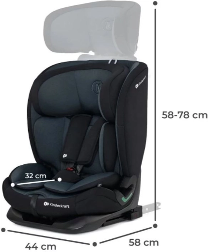 Cresce con il bambino: 18 livelli del poggiatesta e inclinazione confortevole