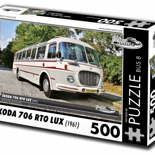 Puzzle Auto d’epoca Škoda 706 RTO LUX – autobus, 500 pezzi