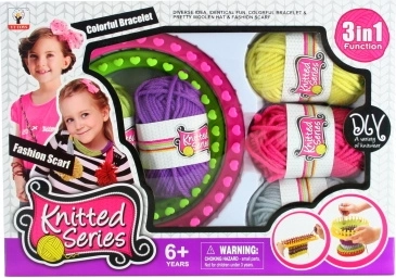 Set per lavorare a maglia sciarpa e berretto per bambini