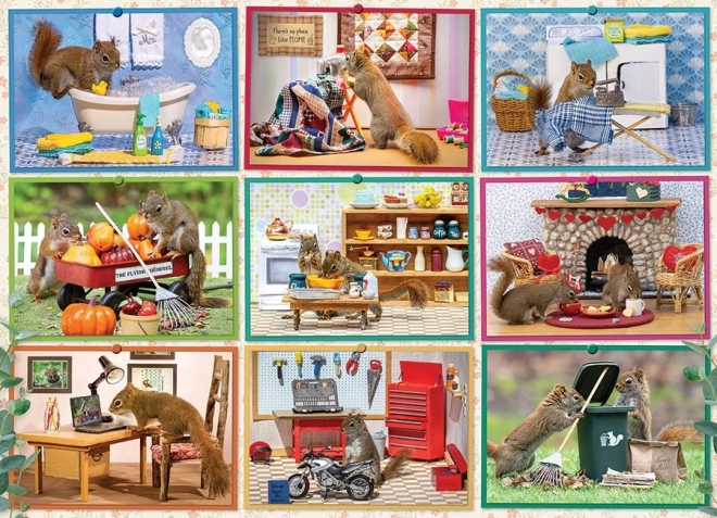 Puzzle Scoiattoli a Casa COBBLE HILL 1000 Pezzi