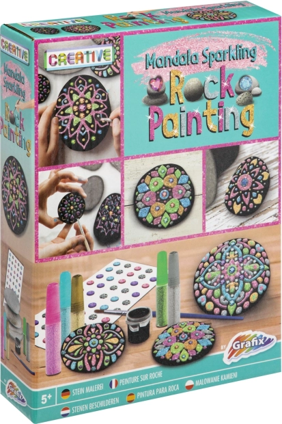 Grafix Pittura su Ciottoli - Mandala Scintillante