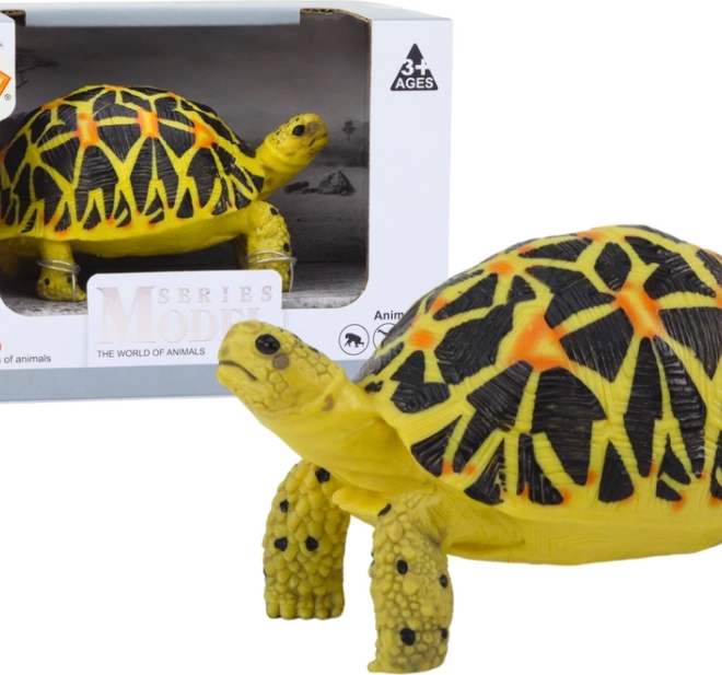 Figura da collezione realistica di tartaruga – gialla e nera