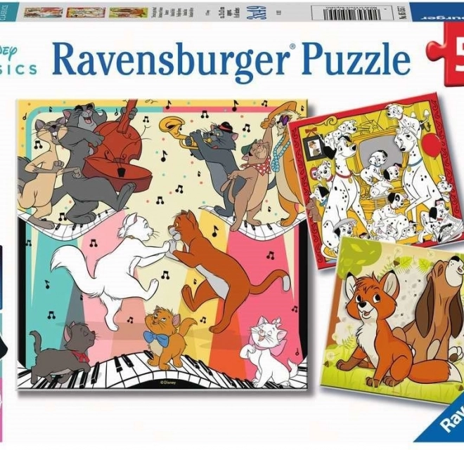 Puzzle Ravensburger Disney Classics: animaletti di buon umore 3×49 pezzi