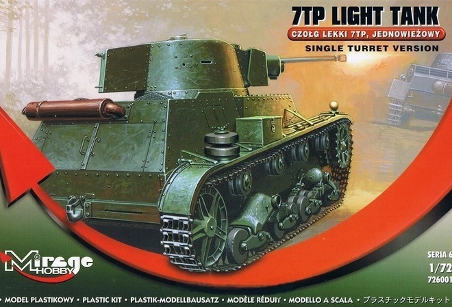Carro leggero polacco 7TP – versione a torretta singola 1:72 kit di montaggio