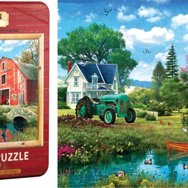 Puzzle in scatola di latta Fienile rosso 1000 pezzi EUROGRAPHICS
