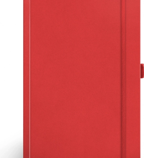 Taccuino a righe NOTIQUE rosso 13 × 21 cm con elastico e portapenne