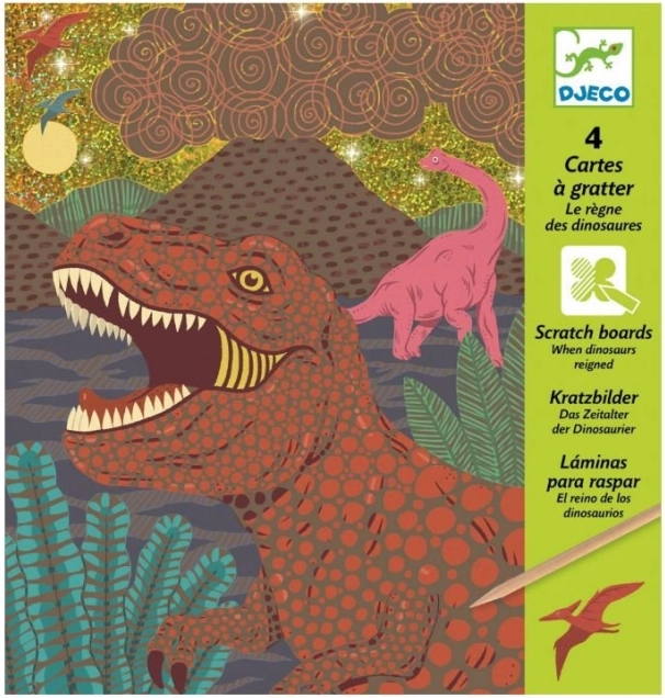 DJECO Immagini da Graffiare Dinosauri