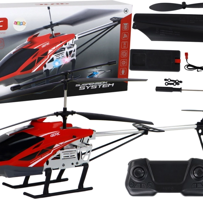 Elicottero RC 70 cm rosso con stabilizzazione e LED