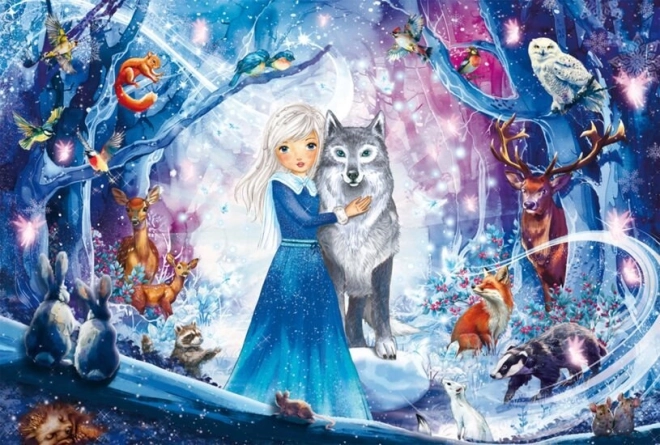 SCHMIDT puzzle Principessa nella foresta innevata 100 pezzi