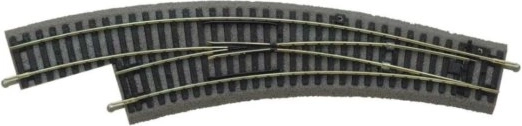 Scambio arcuato Piko R3/R2 sinistro con massicciata