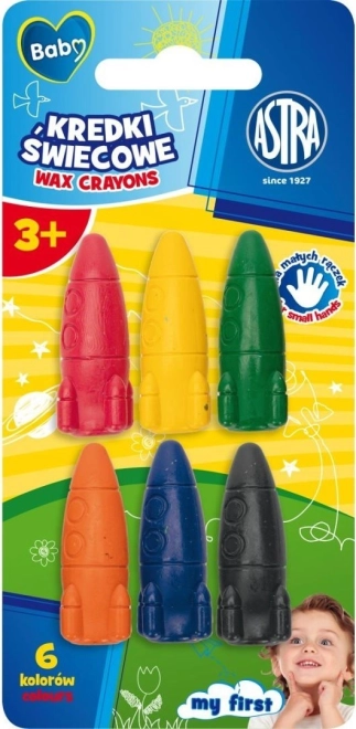 Pastelli a cera per i più piccoli 6 pz Astra Baby