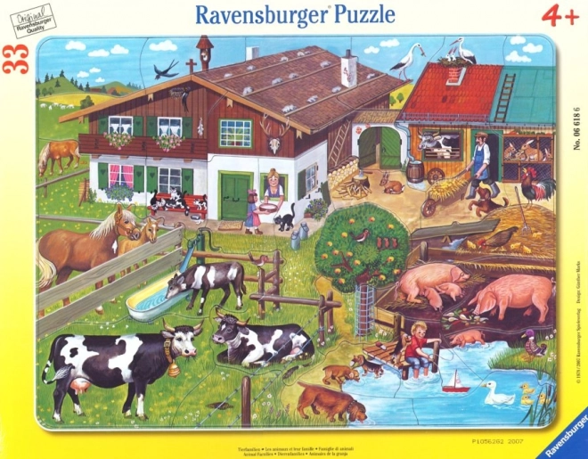 Puzzle Animali nella fattoria 33 pezzi