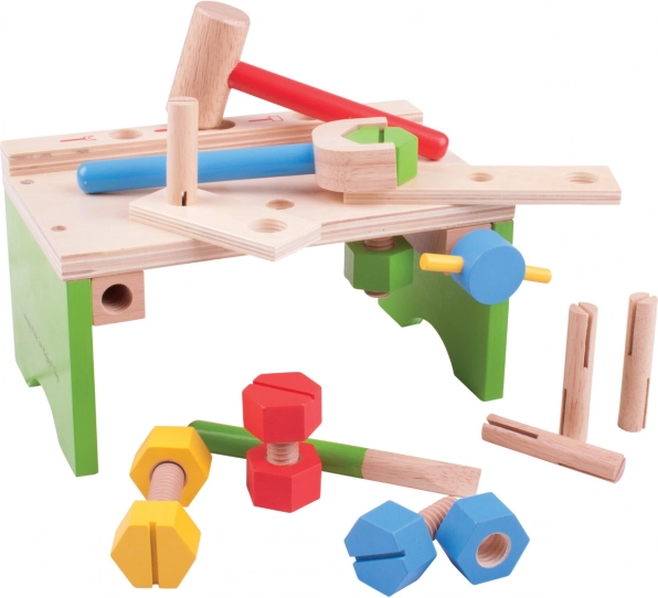 Set di lavoro con attrezzi e martello Bigjigs Toys