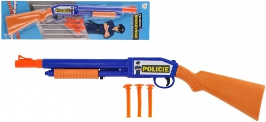 Pistola di plastica con ventose 48 cm con tre proiettili