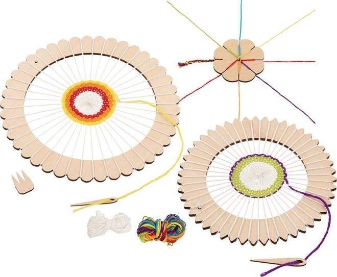 Goki set per tessitura con telai rotondi e fiore