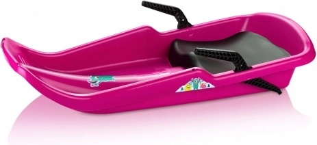 Bob da neve Cyclone Monster in plastica con seduta e freni – Rosa