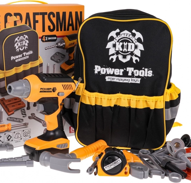 Set di attrezzi per bambini con zaino e accessori