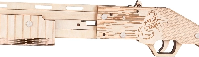 Woodcraft puzzle 3D in legno arma a elastici Mossberg