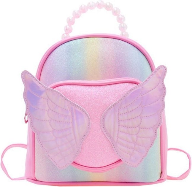 Zainetto Rosa per Bambini con Ali Scintillanti