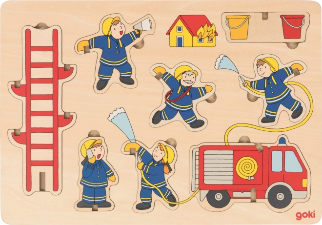 GOKI Puzzle in legno Vigili del Fuoco