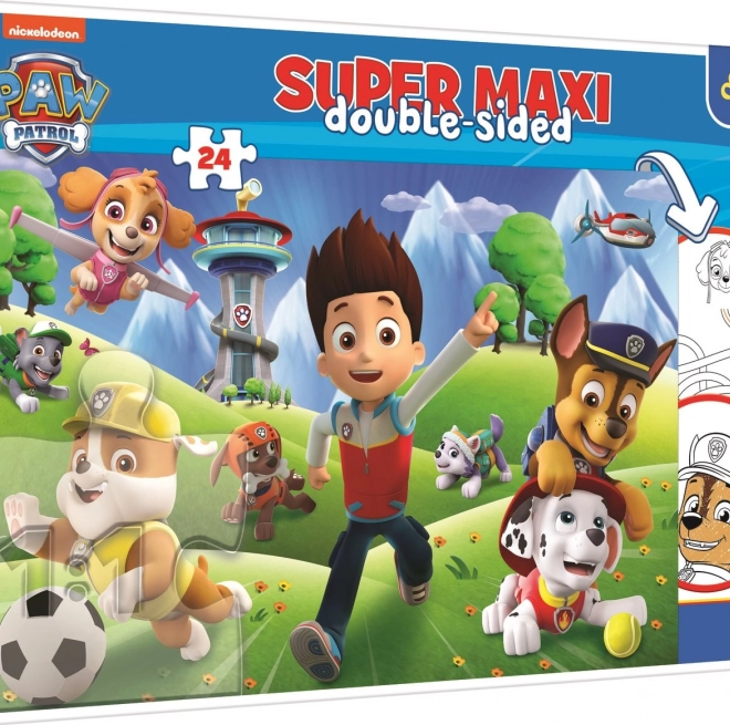 Puzzle double face Paw Patrol: Avventure super maxi 24 pezzi