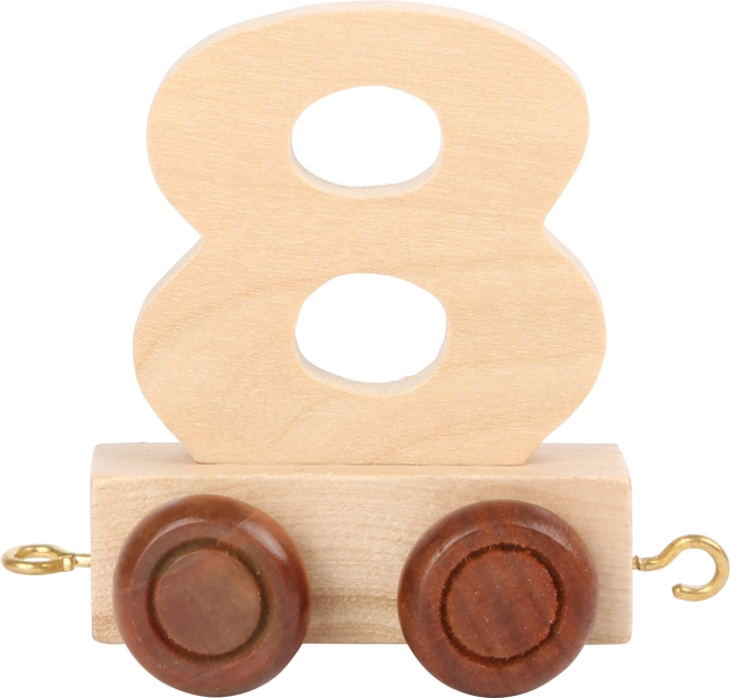 Vagoncino Pista di Treni in Legno Numero 8