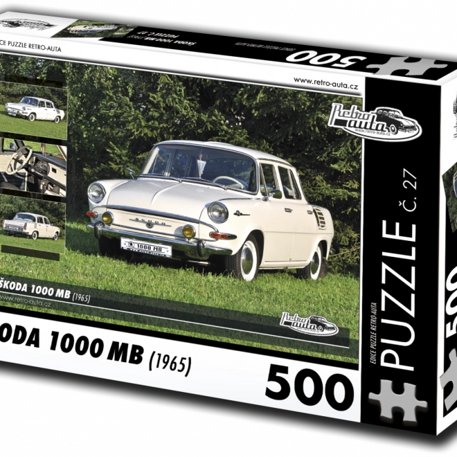 Puzzle Retrò Auto Škoda 1000 MB 500 Pezzi