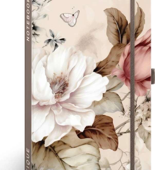 NOTIQUE taccuino Fiori color cipria, puntinato, 13 × 21 cm